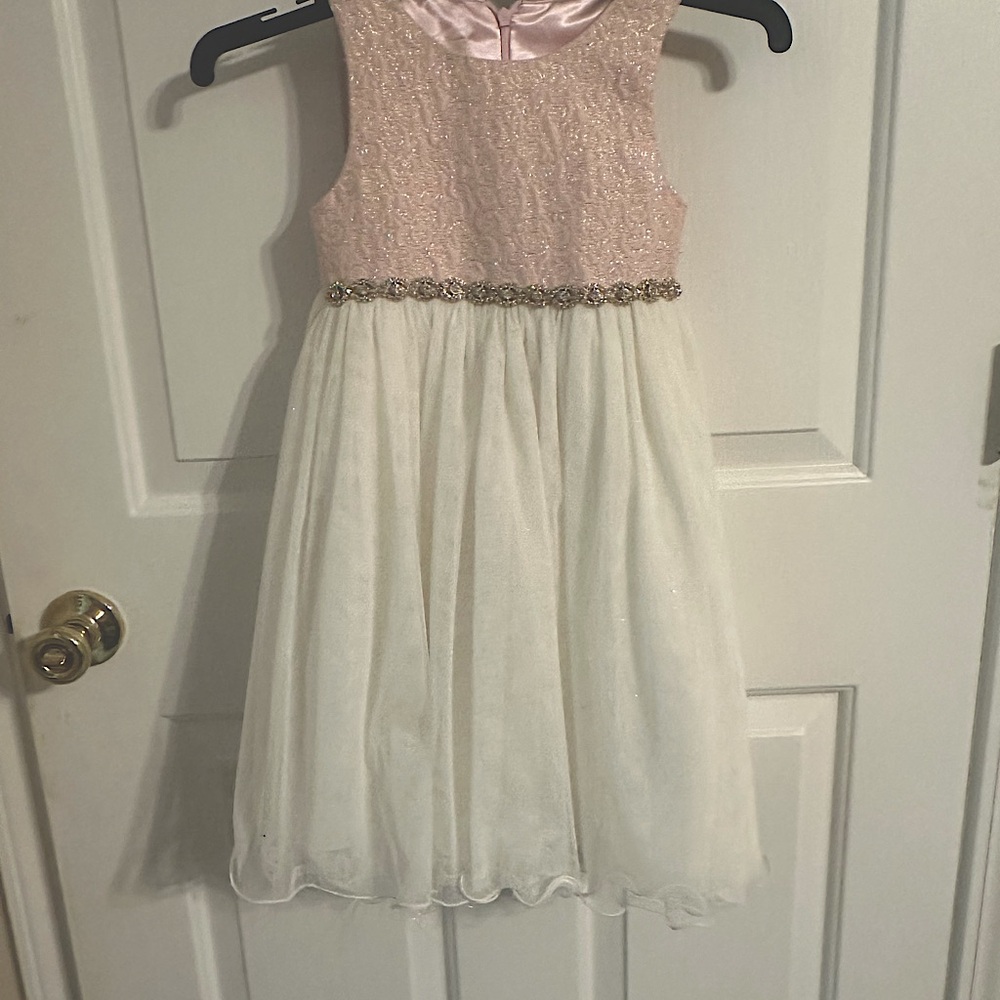 American Princess Pink and Cream Sequin Sundress